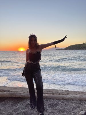 Wedd-Payetli Transparan Pantolon