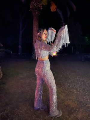 Tassy-Transparan Püsküllü Pantolon